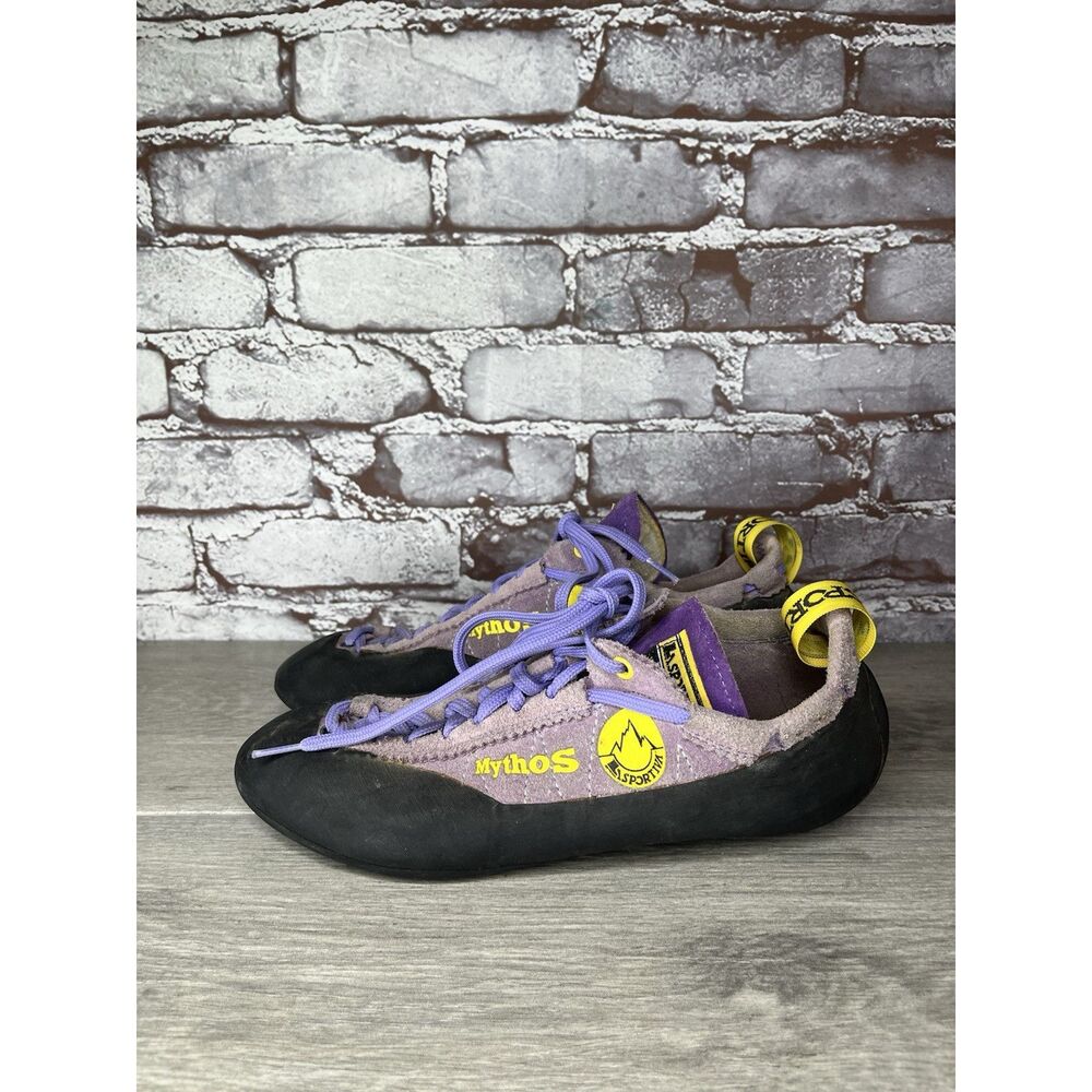 La Sportiva Mythos Climbing Shoes Purple Rock Climb Sneakers Men Sz 42EU/9M US